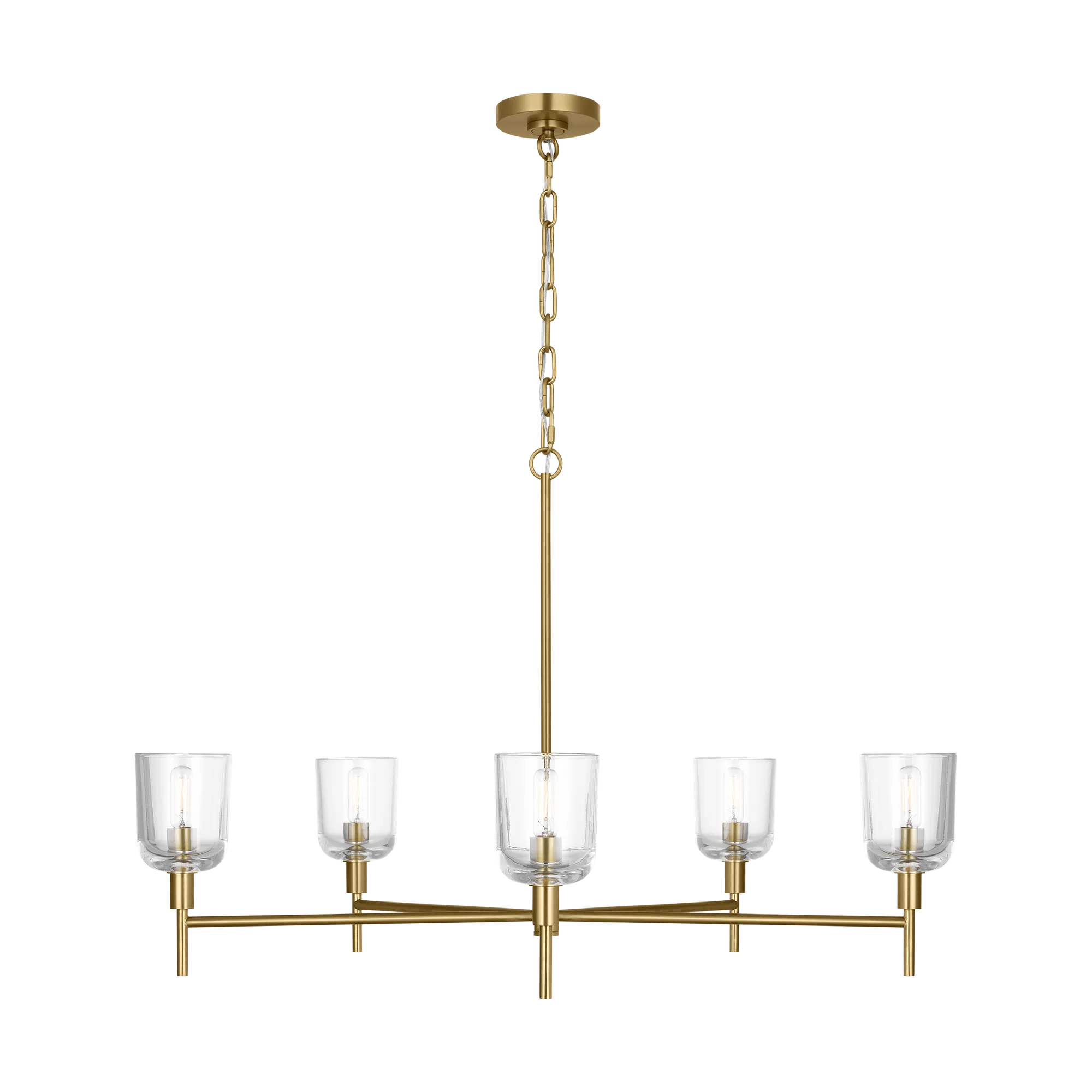 Hartley Large Chandelier in Burnished Brass