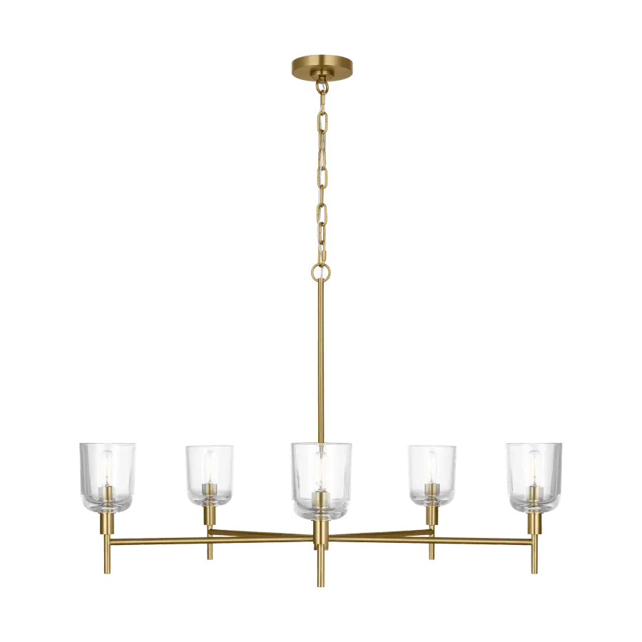 Hartley Large Chandelier in Burnished Brass - Image 1