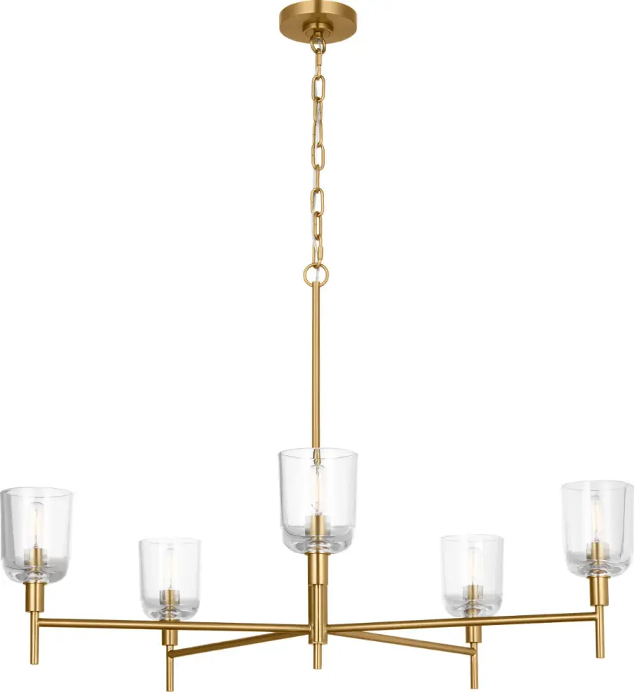 Hartley Large Chandelier in Burnished Brass - Image 3