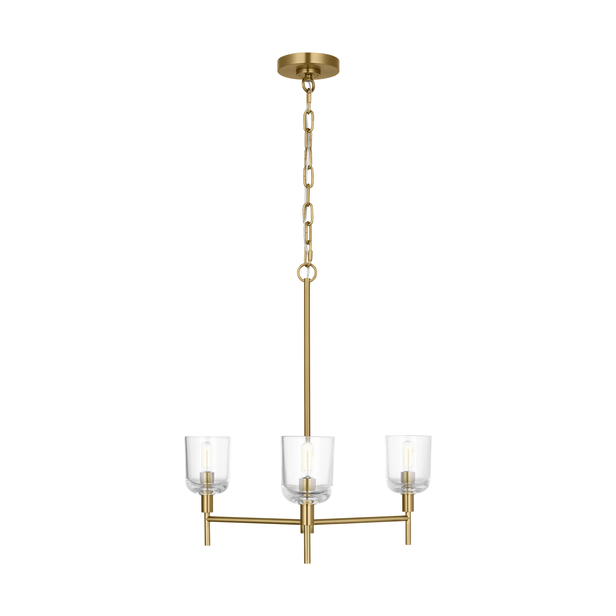 Hartley Medium Chandelier in Burnished Brass