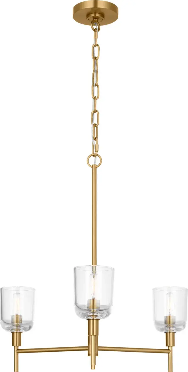 Hartley Medium Chandelier in Burnished Brass - Image 2