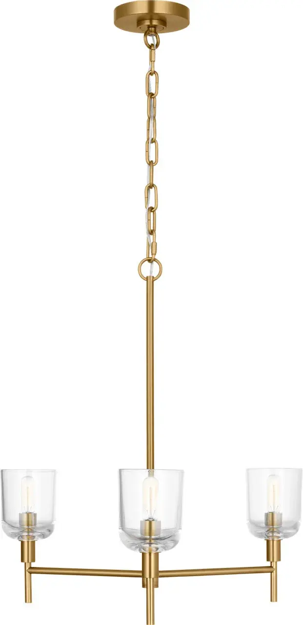 Hartley Medium Chandelier in Burnished Brass - Image 3