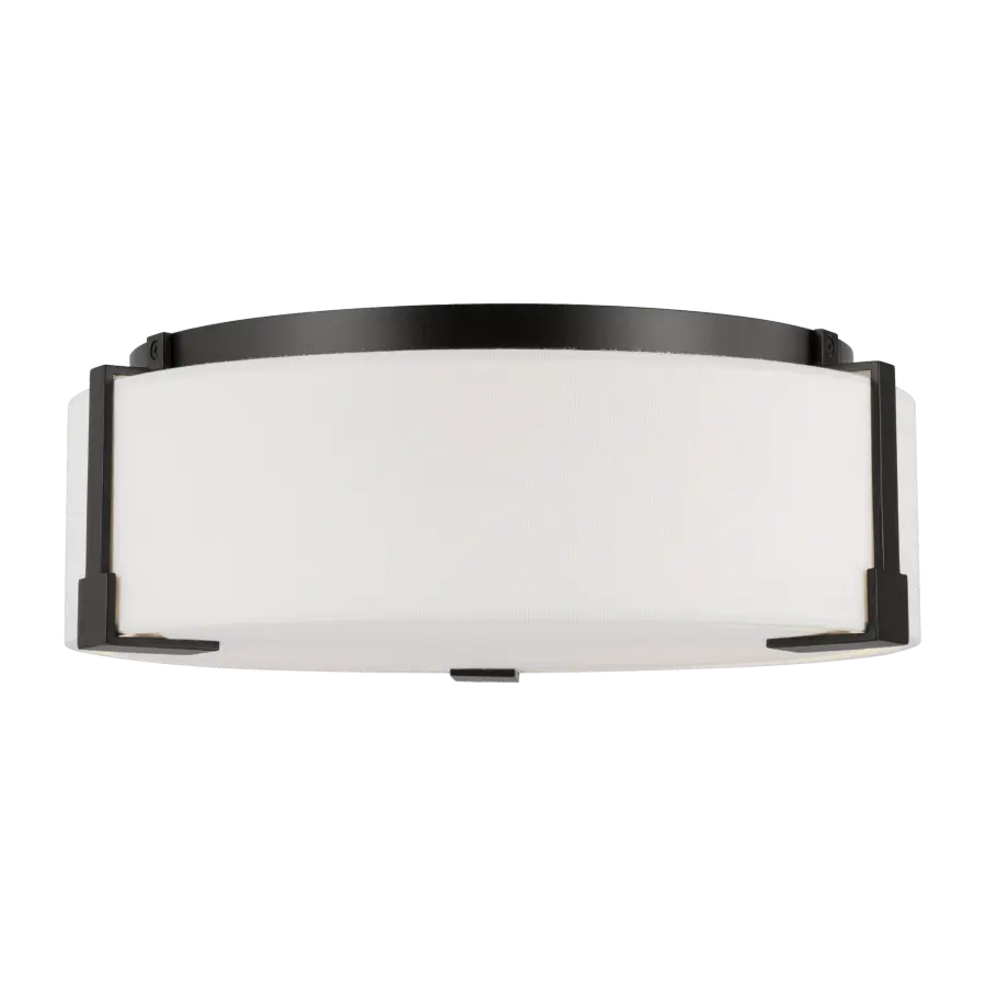 Bergen Medium Flush Mount in Aged Iron - Image 1