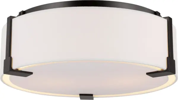 Bergen Medium Flush Mount in Aged Iron - Image 2
