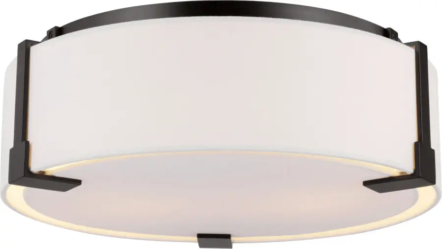 Bergen Medium Flush Mount in Aged Iron - Image 2