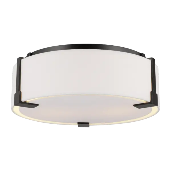 Bergen Medium Flush Mount in Aged Iron - Image 5