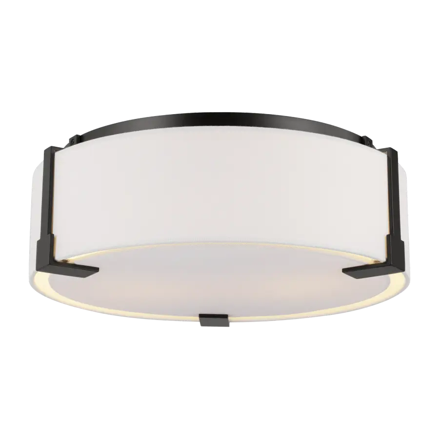 Bergen Medium Flush Mount in Aged Iron - Image 5