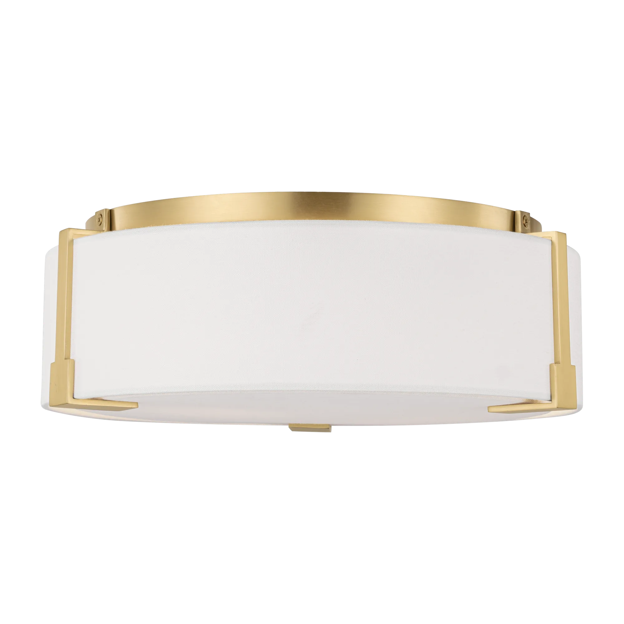 Bergen Medium Flush Mount in Burnished Brass