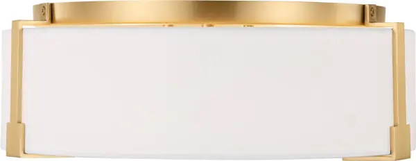 Bergen Medium Flush Mount in Burnished Brass - Image 2