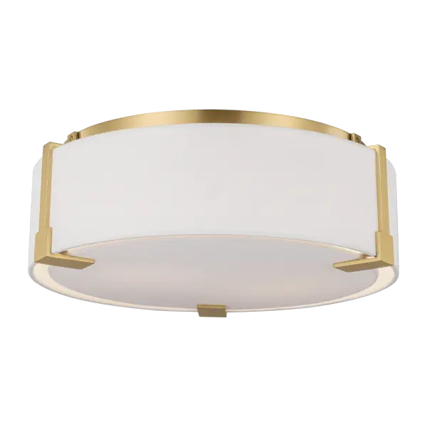 Bergen Medium Flush Mount in Burnished Brass - Image 5