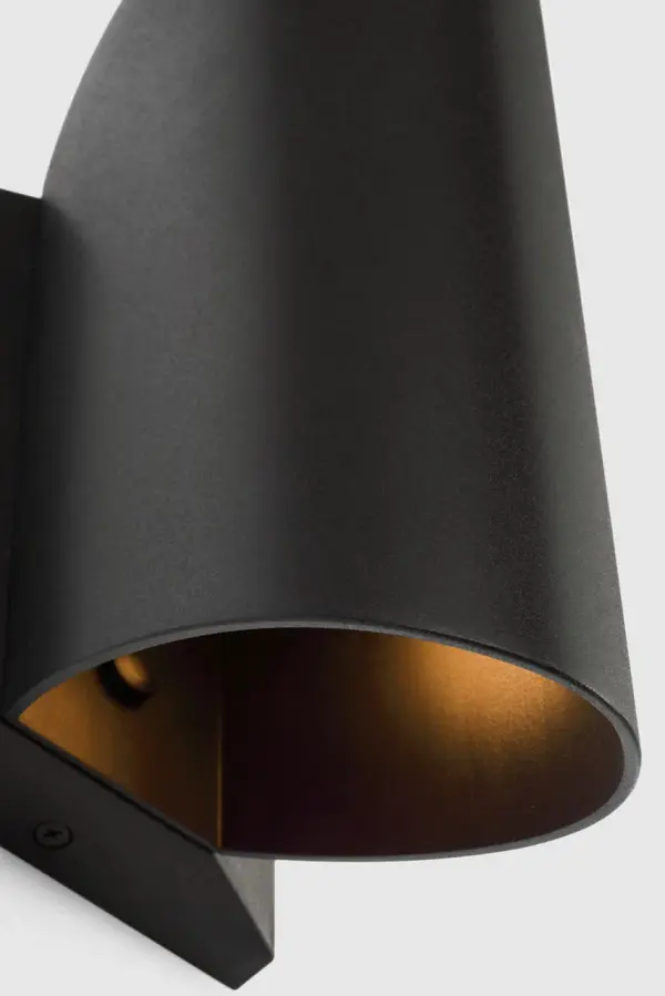 Ruxton Small Outdoor Wall Lantern in Textured Black - Image 5