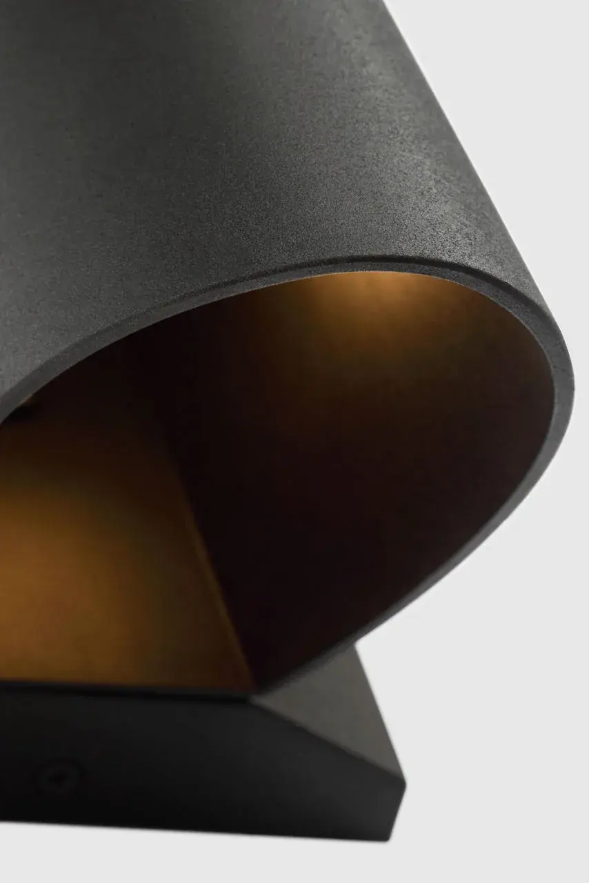 Ruxton Large Outdoor Wall Lantern in Textured Black - Image 5