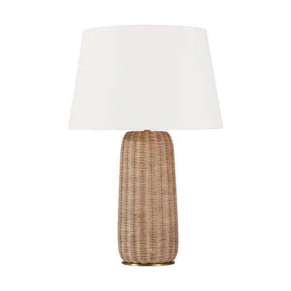 Dumar Large Table Lamp in Blonde Rattan - Image 1