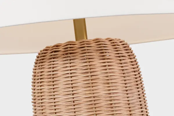 Dumar Large Table Lamp in Blonde Rattan - Image 4