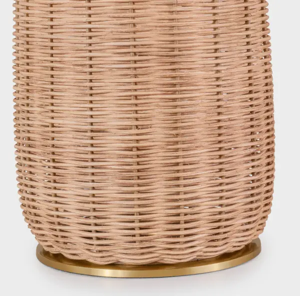 Dumar Large Table Lamp in Blonde Rattan - Image 5