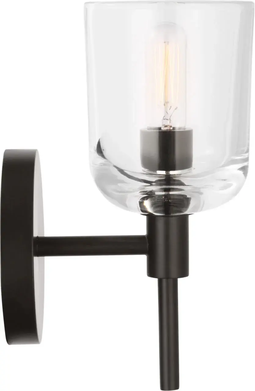 Hartley Small Bath Sconce in Aged Iron - Image 12