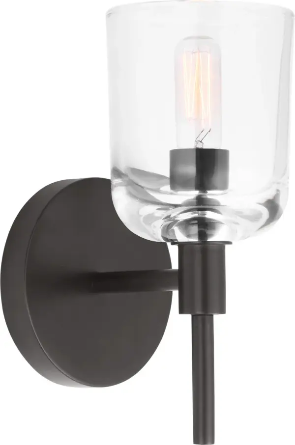 Hartley Small Bath Sconce in Aged Iron - Image 4