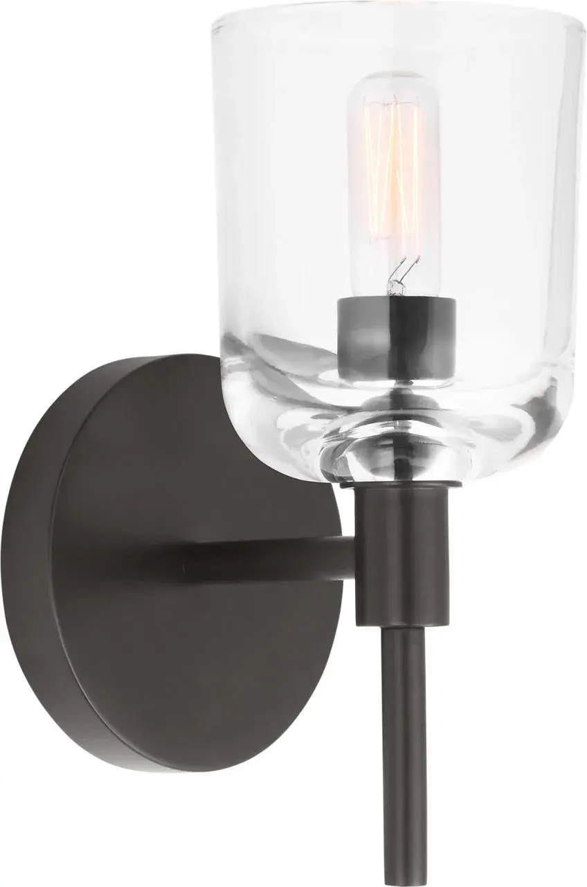 Hartley Small Bath Sconce in Aged Iron - Image 4