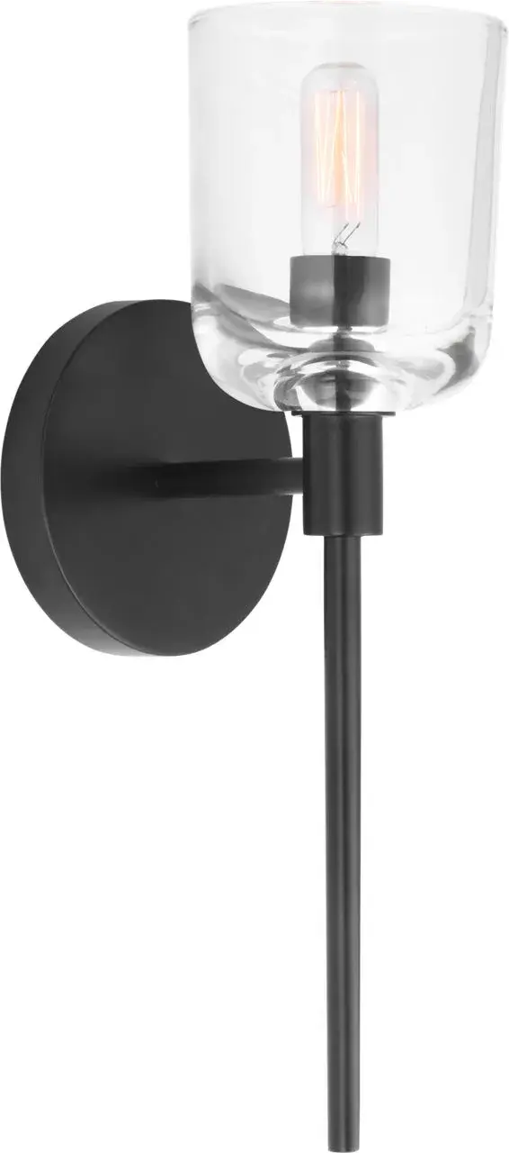Hartley Small Bath Sconce in Aged Iron - Image 6