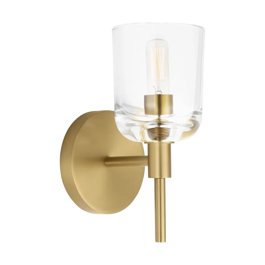 Hartley Small Bath Sconce in Burnished Brass - Image 1