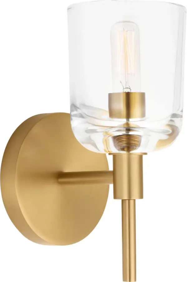 Hartley Small Bath Sconce in Burnished Brass - Image 3
