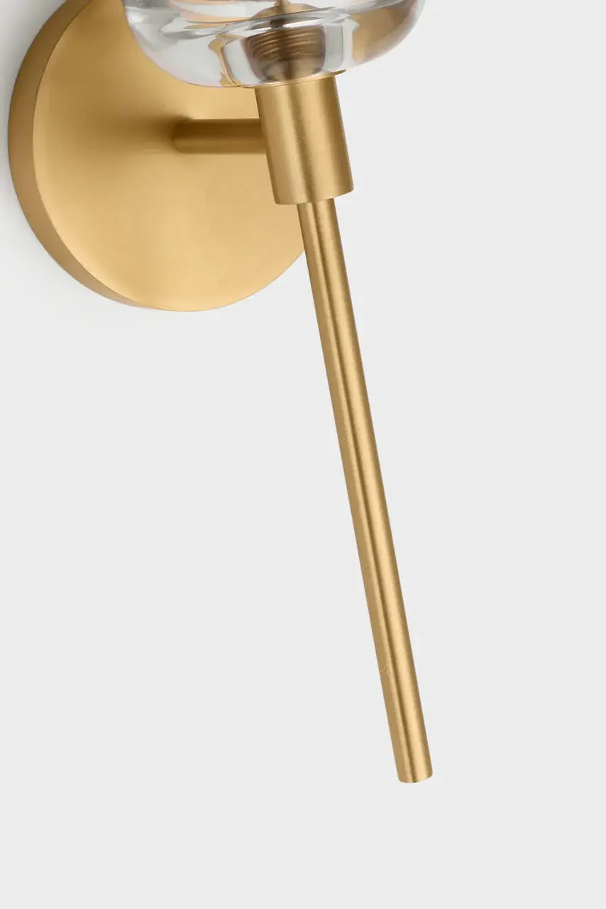 Hartley Small Bath Sconce in Burnished Brass - Image 9