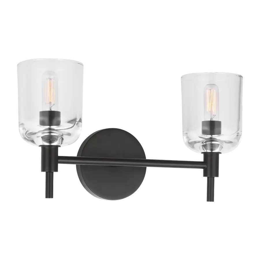 Hartley 2-Light Vanity in Aged Iron - Image 1