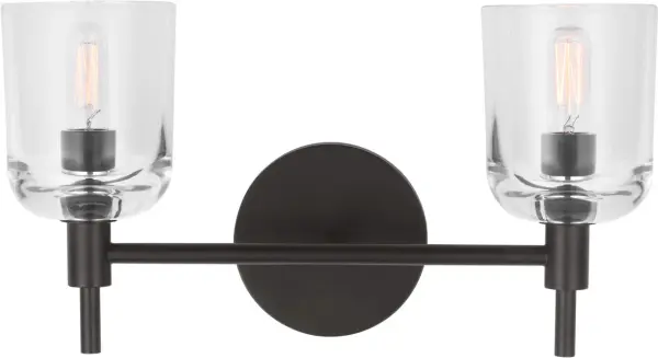 Hartley 2-Light Vanity in Aged Iron - Image 4
