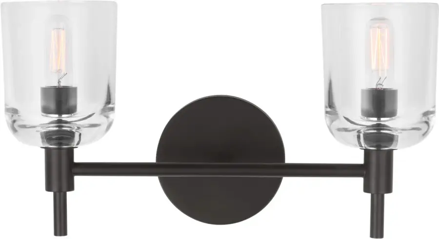 Hartley 2-Light Vanity in Aged Iron - Image 4