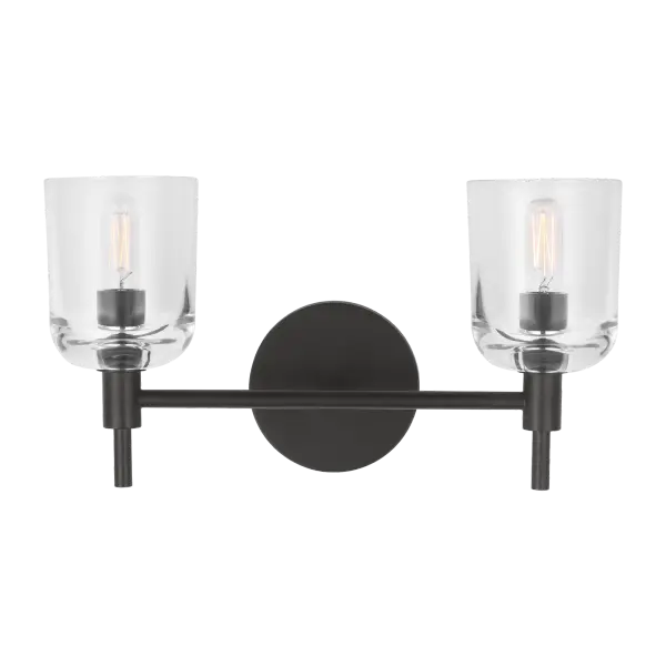 Hartley 2-Light Vanity in Aged Iron - Image 5