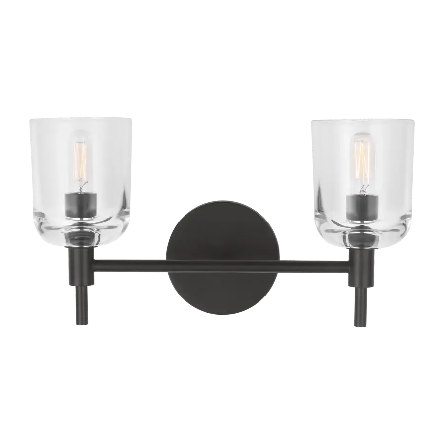 Hartley 2-Light Vanity in Aged Iron - Image 5