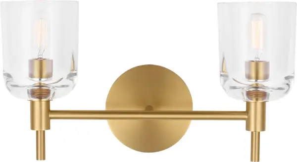Hartley 2-Light Vanity in Burnished Brass - Image 4