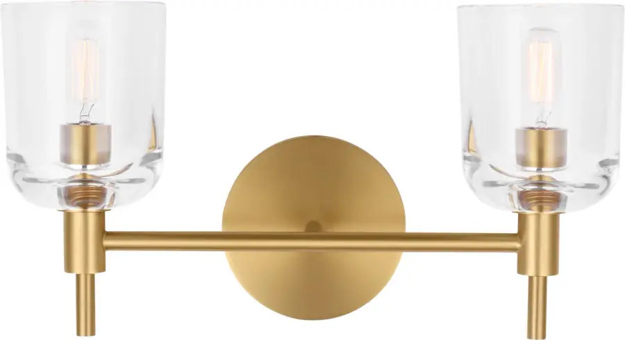 Hartley 2-Light Vanity in Burnished Brass - Image 4