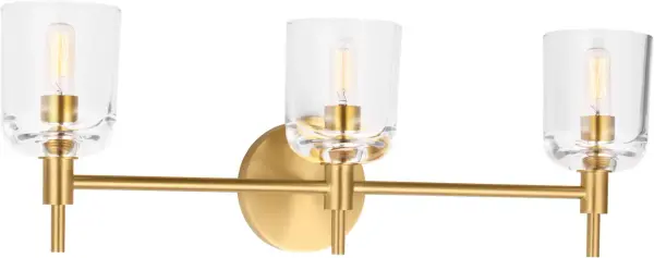 Hartley 3-Light Vanity in Burnished Brass - Image 3