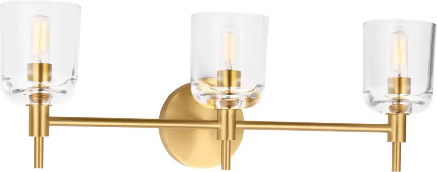 Hartley 3-Light Vanity in Burnished Brass - Image 3