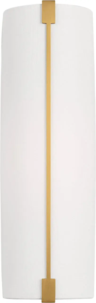 The Bergen Medium Sconce combines classic design with contemporary appeal in a beautiful burnished brass finish. Perfect for adding sophisticated ambient lighting to bathrooms, hallways, and bedrooms. - alternate view