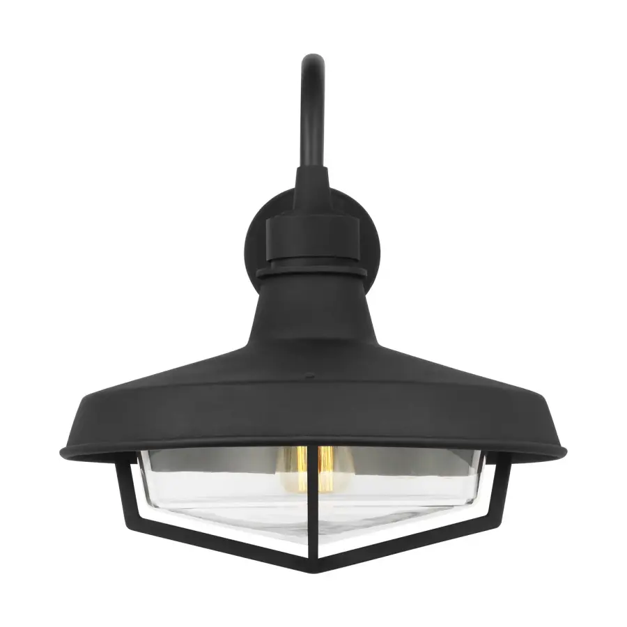 Hollis One Light Outdoor Wall Sconce in Textured Black