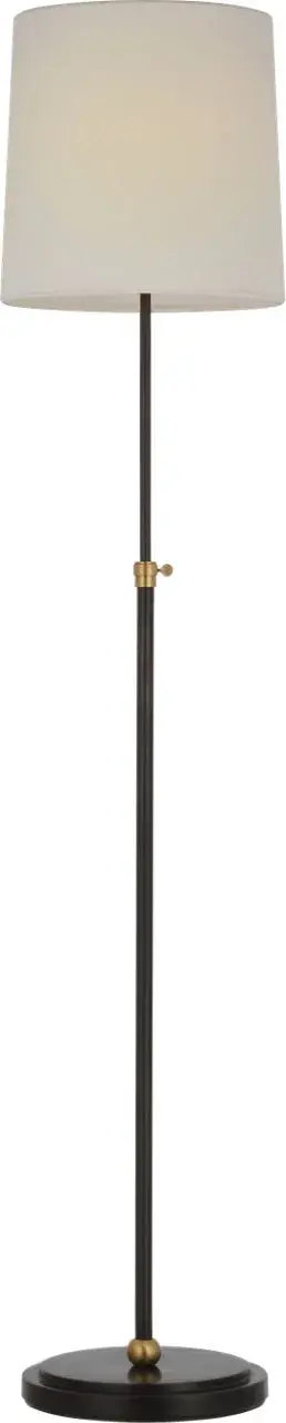 The Bryant floor lamp combines traditional craftsmanship with modern convenience. Its cordless design and adjustable 52" height make it perfect for reading nooks or task lighting, while the mixed metal finish adds sophistication. - alternate view