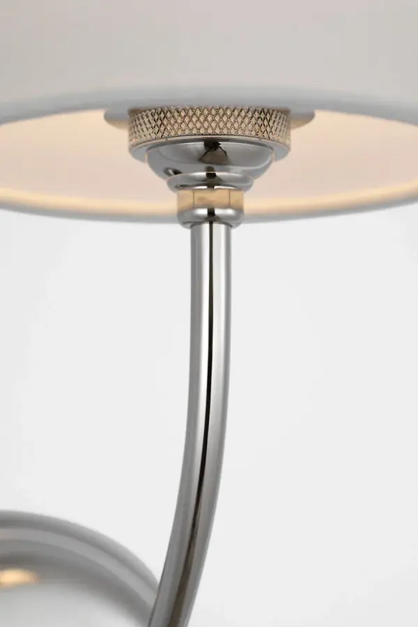Vendome 16" Cordless Single Sconce in Polished Nickel with Linen Shade - Image 8
