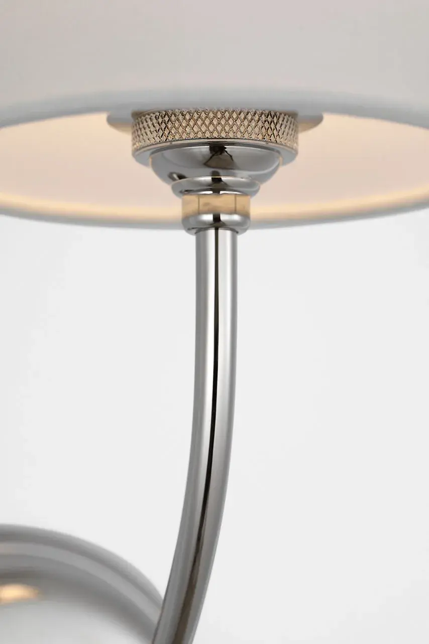 Vendome 16" Cordless Single Sconce in Polished Nickel with Linen Shade - Image 8