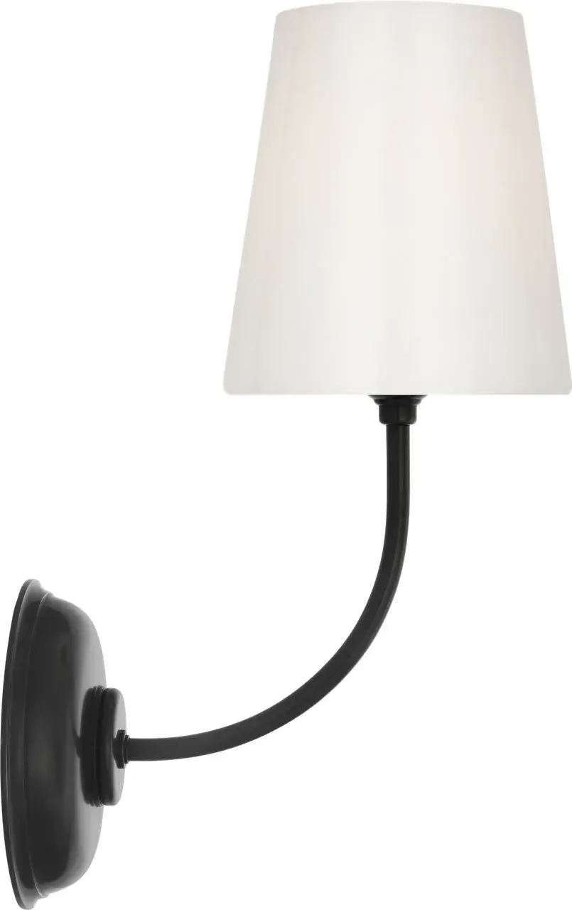 Vendome Single Bath Sconce in Bronze with White Glass - Image 2