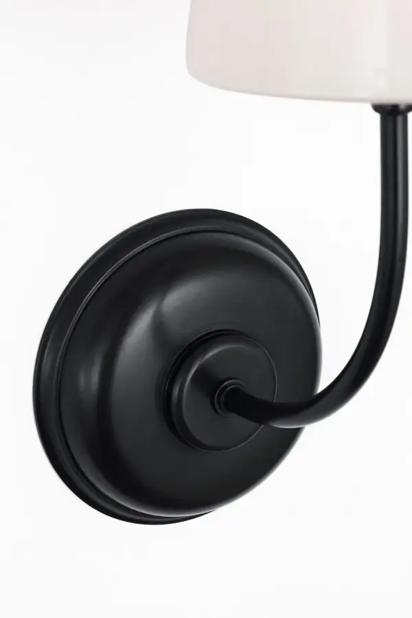 Vendome Single Bath Sconce in Bronze with White Glass - Image 4