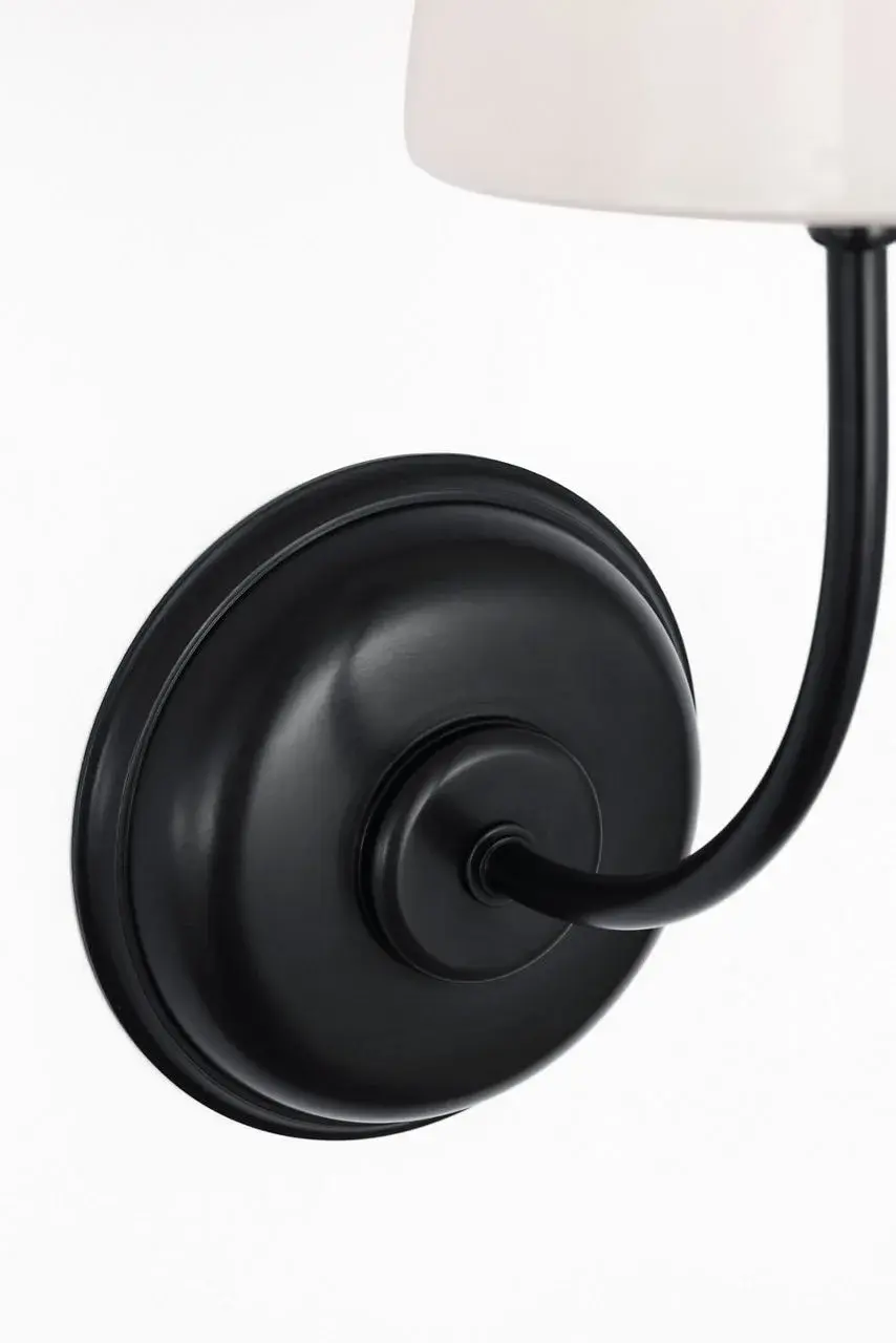 Vendome Single Bath Sconce in Bronze with White Glass - Image 4