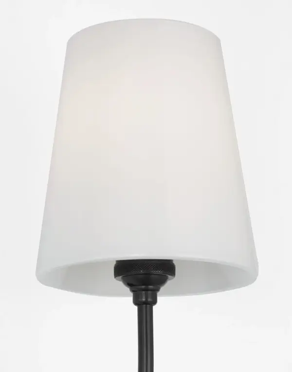 Vendome Single Bath Sconce in Bronze with White Glass - Image 5