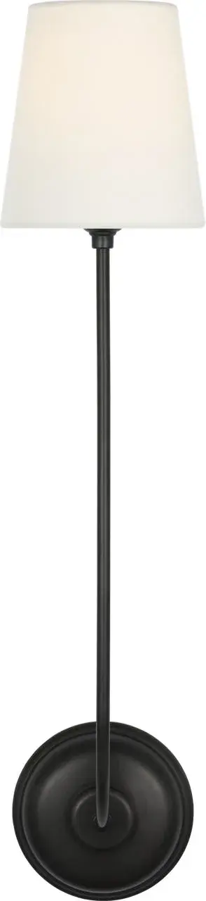 Vendome 26" Single Sconce in Bronze with Linen Shade - Image 5