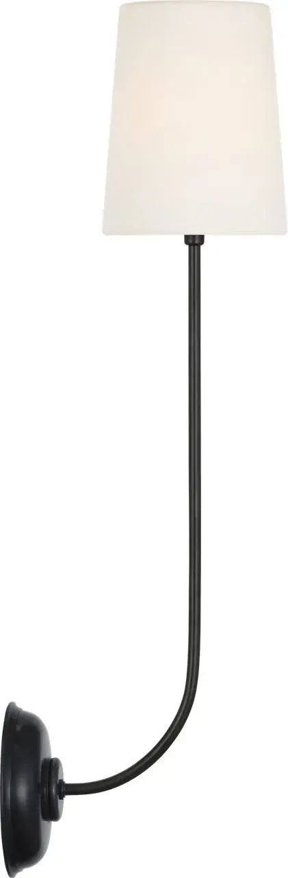 Vendome 26" Single Cordless Sconce in Bronze with Linen Shade - Image 3