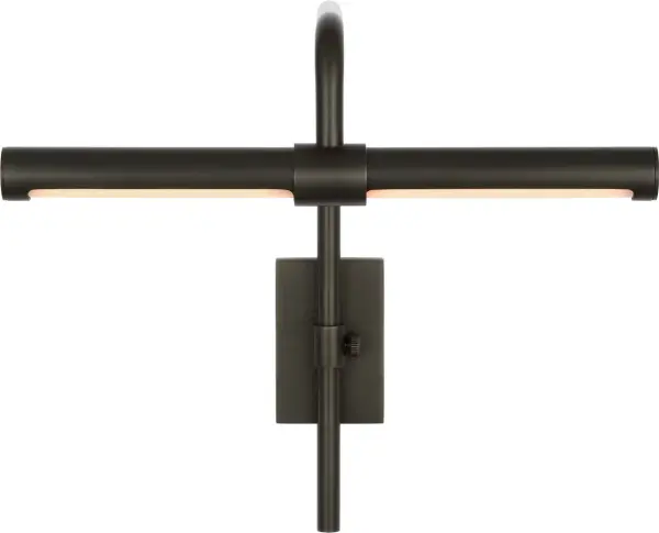 The Kidd 9" Picture Light combines traditional styling with functional illumination, perfect for highlighting artwork, mirrors, or architectural details. Its bronze finish adds warmth and sophistication to any space.