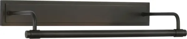 The Kidd 18" Picture Light combines traditional styling with hardwired reliability, offering focused illumination for artwork and wall displays. Its bronze finish adds warmth while the compact 18" width suits medium-sized frames. - alternate view