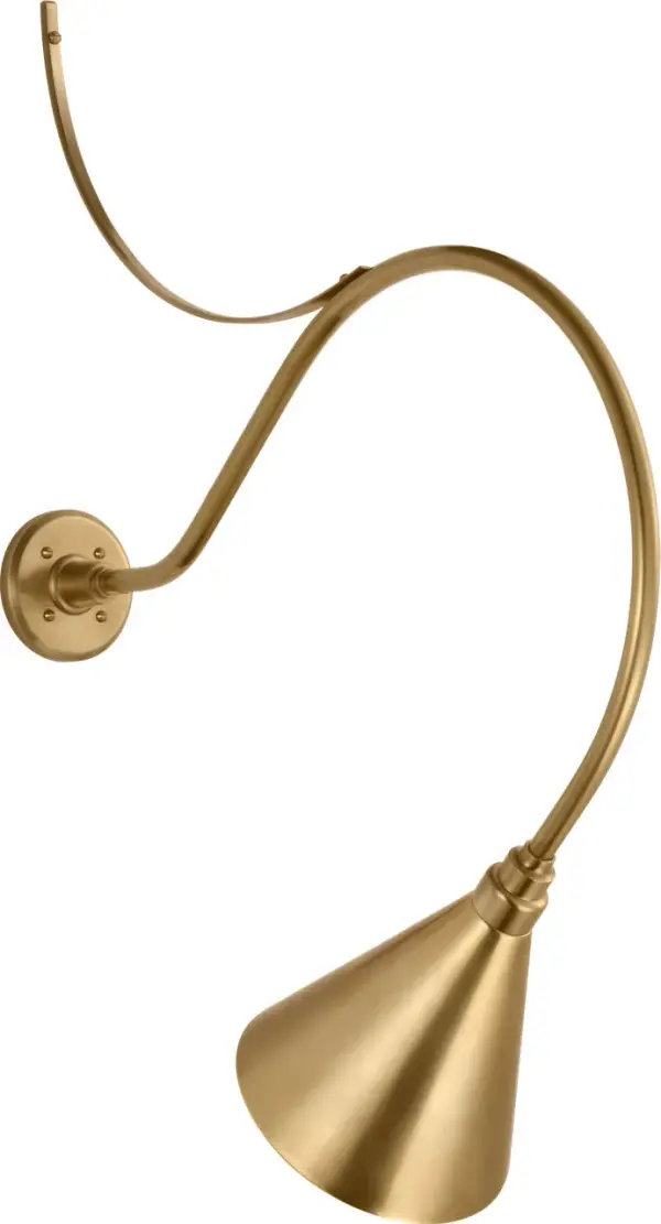 The Academy Larrabee Barn Light brings authentic farmhouse charm to outdoor areas with its substantial 26.5" anchored design and hand-rubbed antique brass finish. The conical Savannah shade provides focused downlight perfect for entryways and porches.