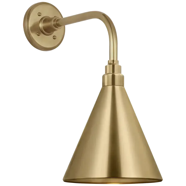 The Academy Rex Barn Light combines vintage barn styling with premium hand-rubbed antique brass finish. At 11 inches, it's perfectly sized for entryways, porches, and outdoor walls, delivering authentic farmhouse charm with durable outdoor construction.